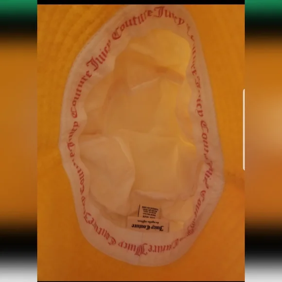 Juicy Couture Posh Yellow Terrycloth Bucket Hat One Size - Picture 3 of 5